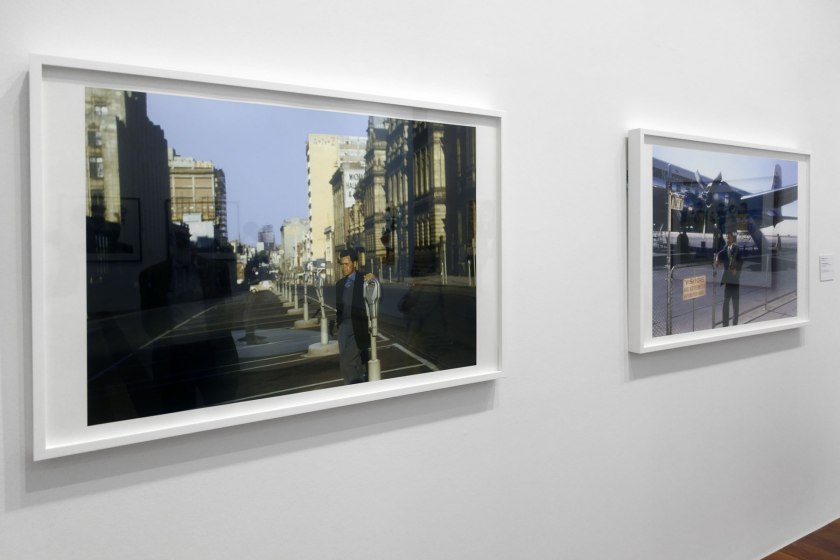 Installation view of the exhibition 'WHO ARE YOU: Australian Portraiture' at NGV Australia, Federation Square, Melbourne showing photographs from Brenda L. Croft's 'A man about town' series 2004