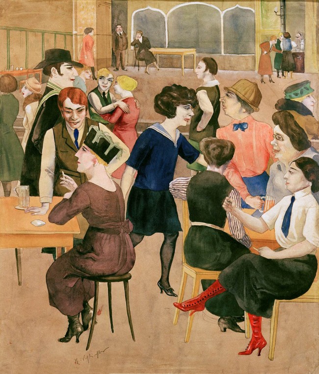 Rudolf Schlichter (German, 1890-1955) 'Damenkneipe' (Ladies' Bistro) c. 1925