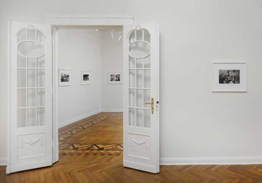 Installation view of the exhibition 'Sheroes of Photography Part IV: Sibylle Bergemann' at Kicken Berlin showing at right, Bergemann's 'Berlin (Frieda)' (1982)