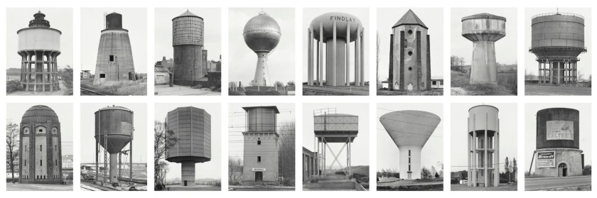 Bernd and Hilla Becher (German, active 1959-2007) 'Water Towers (Germany, France, Belgium, United States, and Great Britain)' 1963-1980