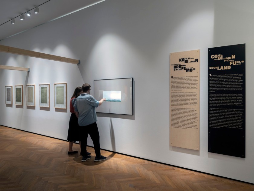 Installation view of the exhibition 'Mining Photography. The Ecological Footprint of Image Production' at the Museum für Kunst und Gewerbe Hamburg