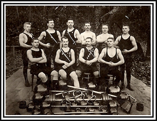 Anonymous photographer. 'Untitled [Gym group possibly German/Prussian]' c. 1890-1910