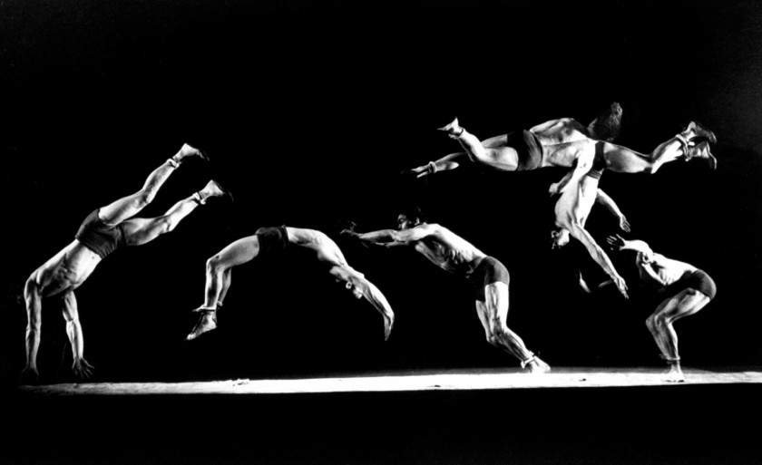 Gjon Mili (American born in Albania, 1904-1984) 'Stroboscopic image of intercollegiate champion gymnast Newt Loken doing floor leaps' 1942