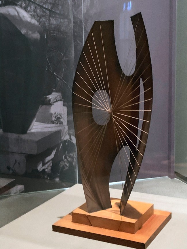 Barbara Hepworth (British, 1903-1975) 'Maquette for Winged Figure' 1957 (installation view)