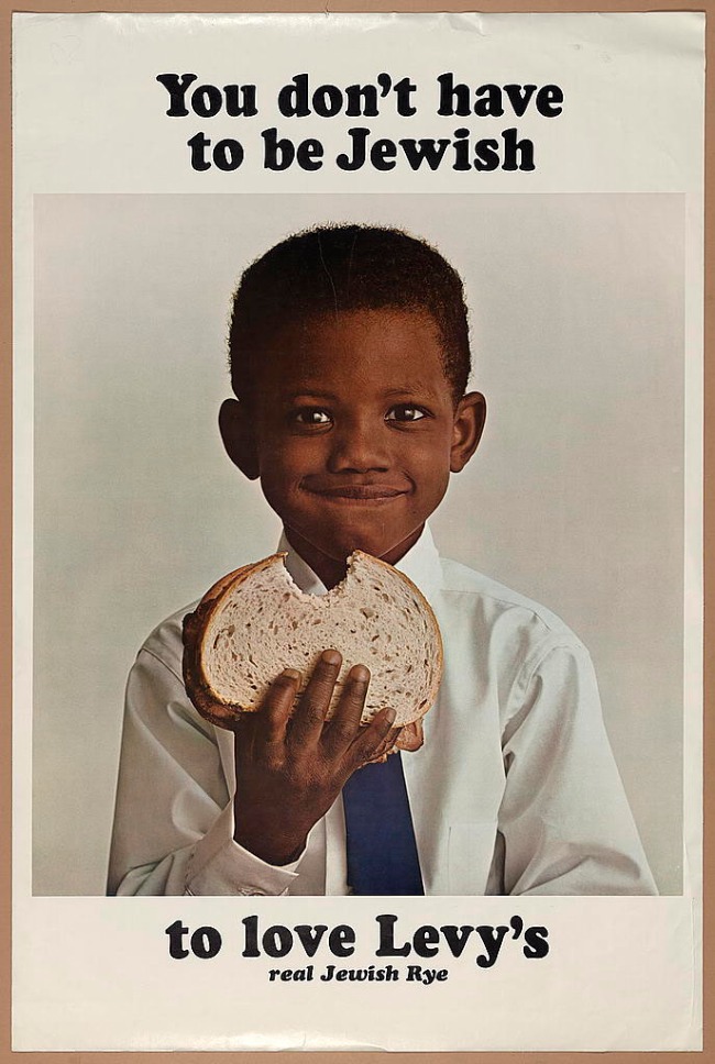 Howard Zieff (photographer) 'You don't have to be Jewish to love Levy's real Jewish Rye' 1965