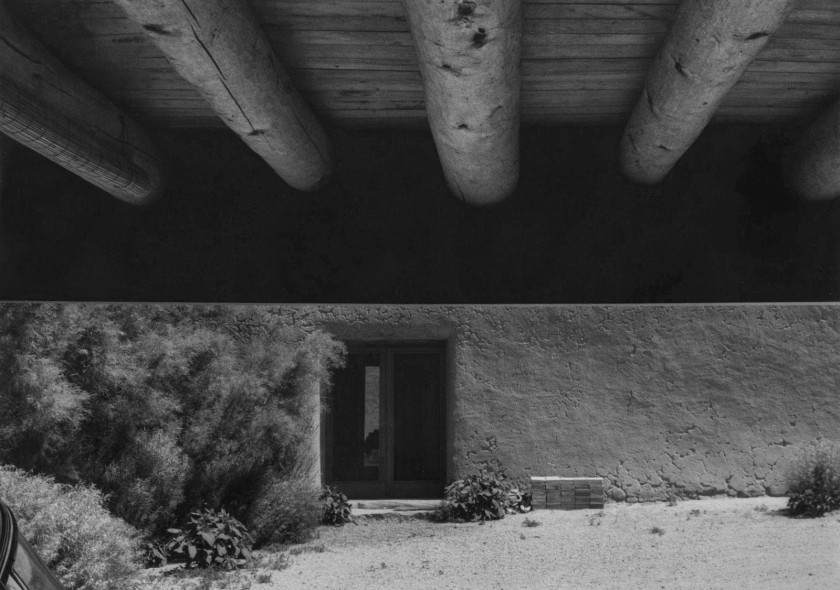 Georgia O'Keeffe (American, 1887-1986) 'Garage Vigas and Studio Door' July 1956