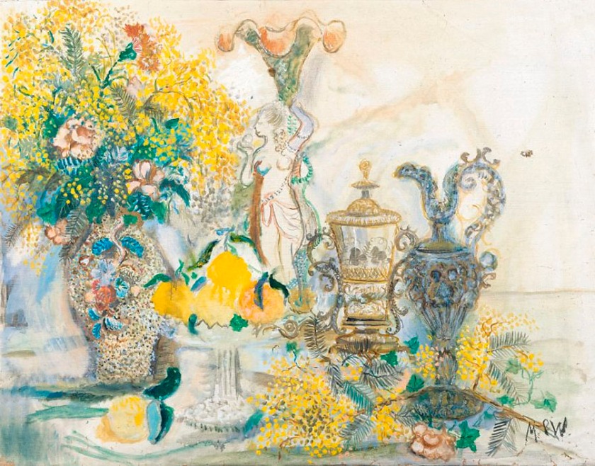 Max Peiffer Watenphul (German, 1896-1976) 'Stillleben mit Mimosen' (Still Life with Mimosas) 1932