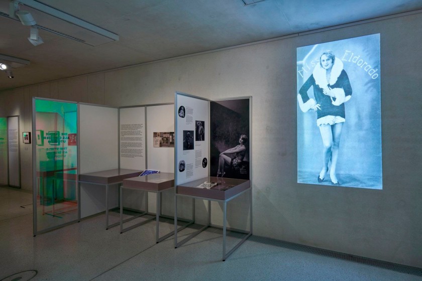 Installation view of the exhibition 'TO BE SEEN: Queer Lives 1900-1950' at the Munich Documentation Center for the History of National Socialism