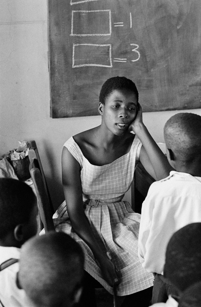 Ernest Cole (South African, 1940-1990) 'Teacher toward end of her day in school, South Africa' 1960-1966