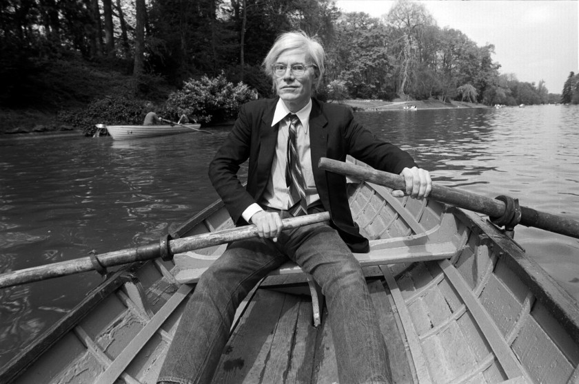 Christopher Makos (American, b. 1948) 'Andy Warhol in a row boat in Paris's Bois de Boulogne' 1981