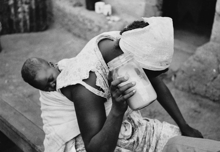 Ernest Cole (South African, 1940-1990) 'SOUTH AFRICA. 1960s. After a few drinks, young mother begins to sag' 1960-1966