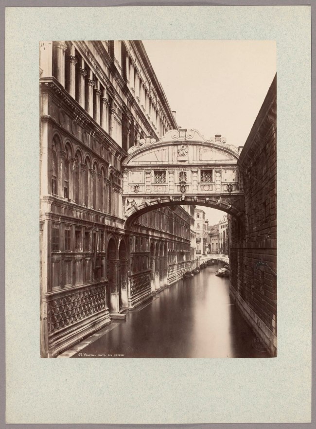Giovanni Battista Brusa (Italian, active in Italy c. 1860-1880) 'Venice, Bridge of Sighs' c. 1860