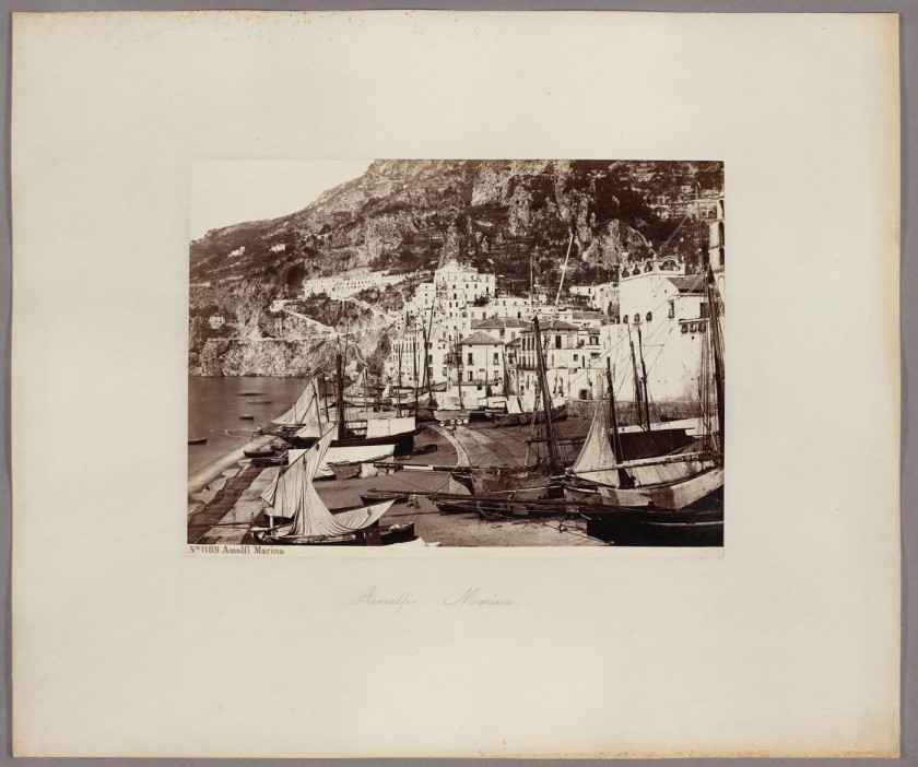 Giorgio Sommer (Italian born Germany, 1834-1914) (attributed) 'Amalfi: Seaside Promenade' c. 1860-1870