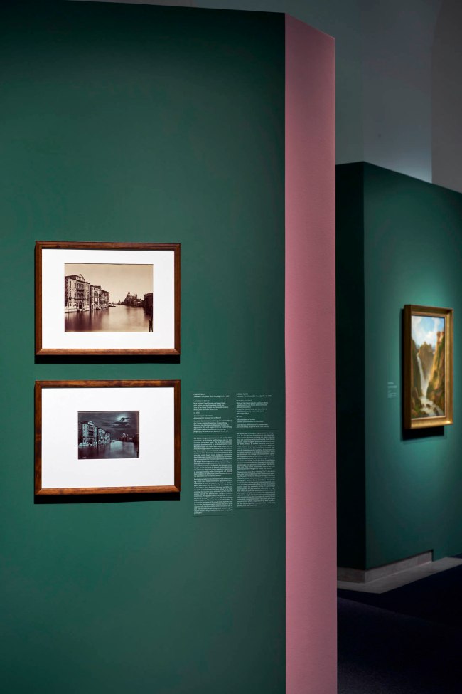 Installation view of the exhibition 'Images of Italy: Places of Longing in Early Photography' at the Städel Museum, Frankfurt