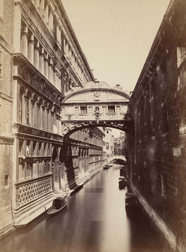 Carlo Ponti (Italian, 1823-1893) 'Venice: Bridge of Sighs' c. 1860-1870