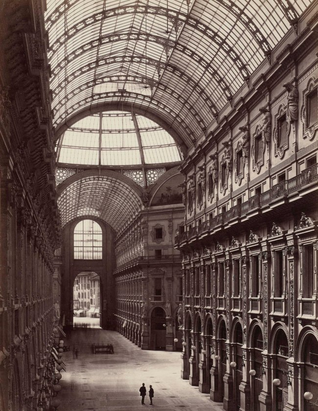Giorgio Sommer (Italian born Germany, 1834-1914) 'Milan: Galleria Vittorio Emanuele II' c. 1868-1873