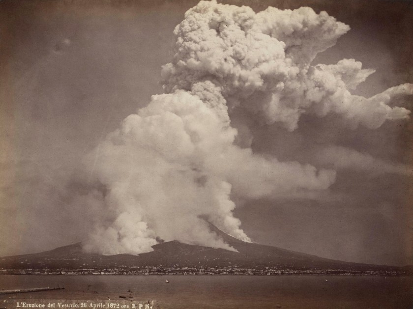 Giorgio Sommer (Italian born Germany, 1834-1914) 'Naples: The Eruption of Mount Vesuvius on 26 April 1872, 3.00 pm, 1872' 1872