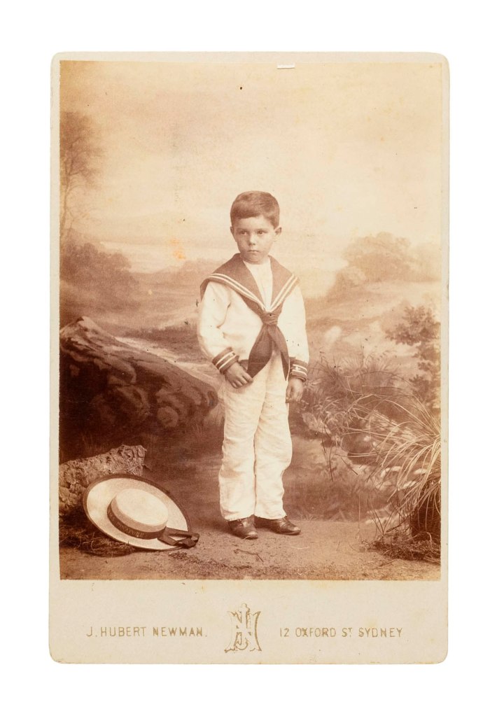 J Hubert Newman (photographer, Sydney, New South Wales, Australia) (Australian, c. 1835-1916) 'Untitled [young boy in sailor suit]' Nd