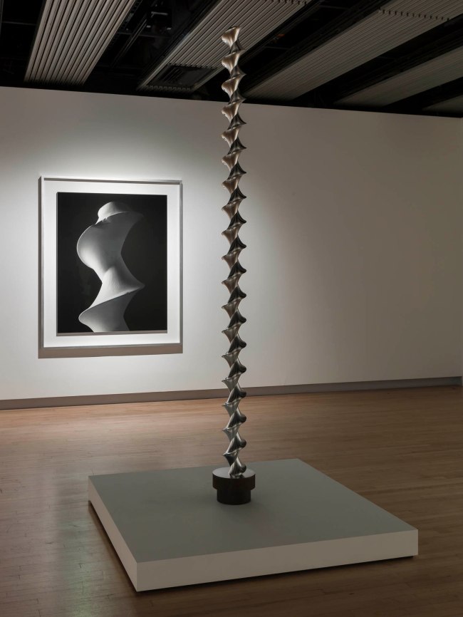 Installation view of Hiroshi Sugimoto, 'Conceptual Forms 0003 and Mathematical Model 002'