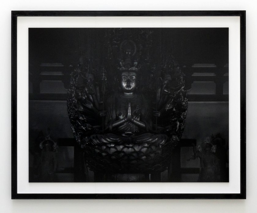 Installation view of Hiroshi Sugimoto, 'Sea of Buddha 049 (Triptych)' 1995