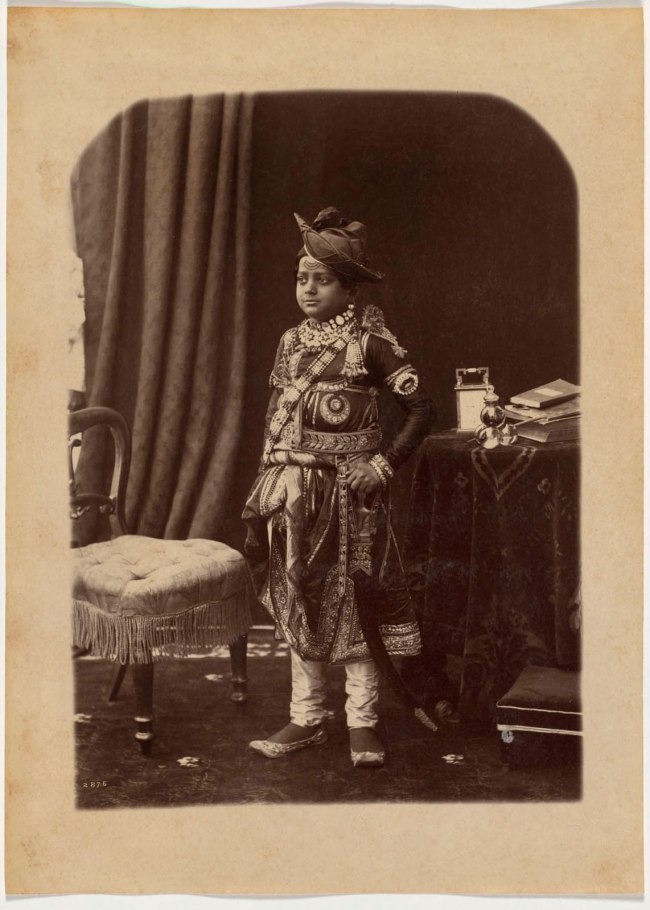 Raja Deen Dayal (Indian, 1844-1905) 'His Highness Maharaja Scindia of Gwalior' 1887