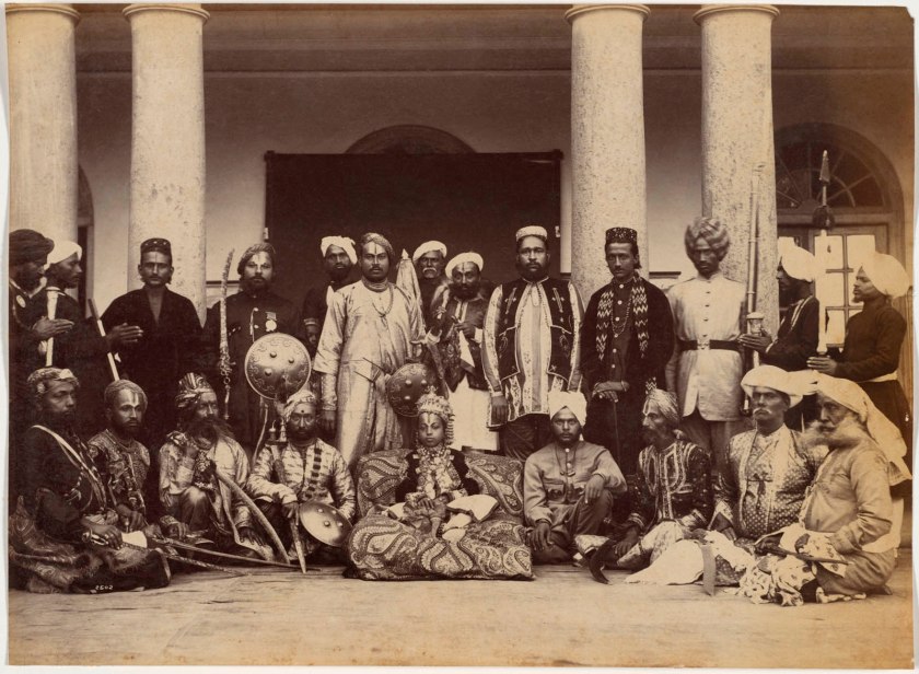 Raja Deen Dayal (Indian, 1844-1905) 'Maharaja of Rewa and Sardars' 1886