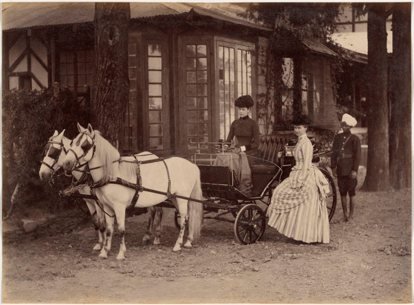 Raja Deen Dayal (Indian, 1844-1905) 'Mrs. and Miss Lyall, Simla' 1887