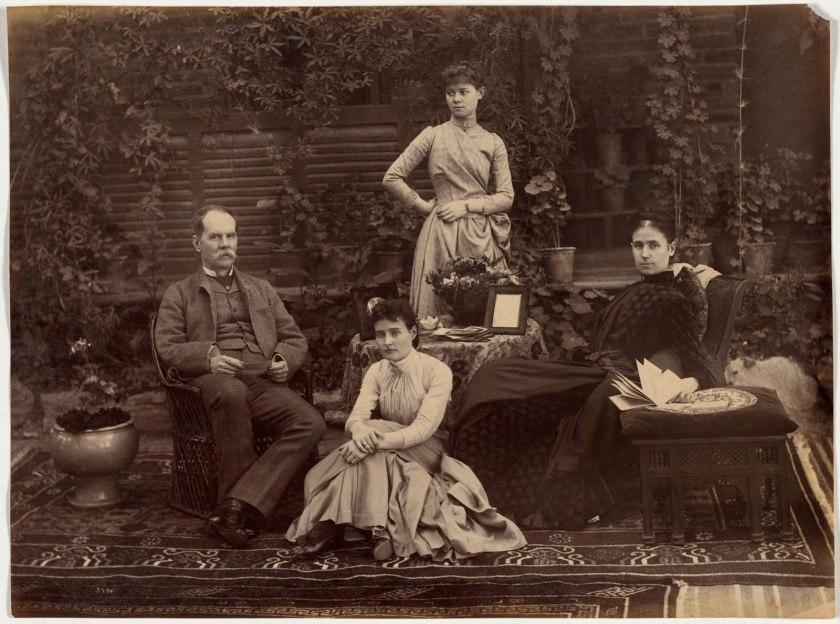 Raja Deen Dayal (Indian, 1844-1905) 'Sir Auckland Colvin and Family, Simla' 1887