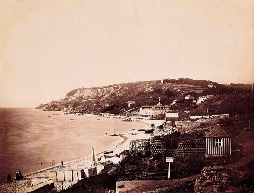 Gustave Le Gray (French, 1820-1884) 'Plage de Sainte-Adresse avec les bains Dumont' (Sainte-Adresse beach with Dumont baths) 1856