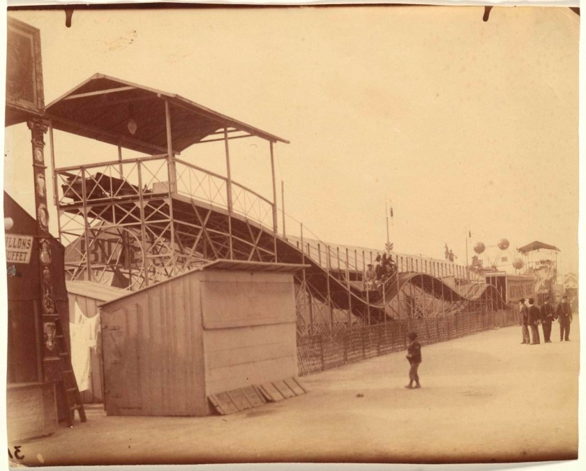 Eugène Atget (French, 1857-1927) 'The roller coaster, Invalides funfair (Montagnes russes, fête des Invalides)' 1898