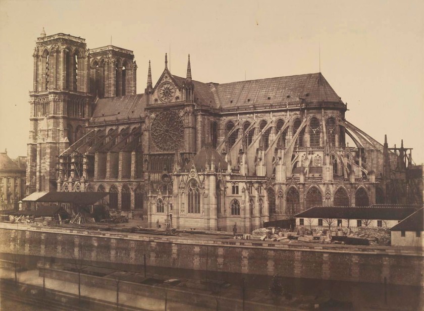 Edouard Baldus (Prussian 1813-1989, France c. 1848 - c. 1869) 'Notre Dame, Paris' c. 1852-1853, printed 1880s