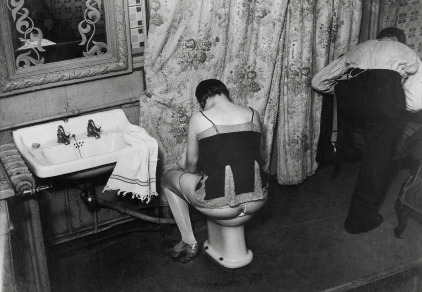 Brassaï (Hungarian-French, 1899-1984) 'Washing up in a brothel, Rue Quincampoix' (La Toilette, rue Quincampoix (Bidet)) 1932; printed c. 1979
