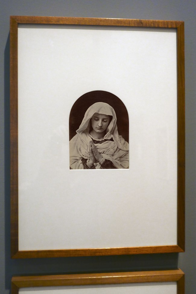 Installation view of the exhibition Photography: Real & Imagined at The Ian Potter Centre: NGV Australia, Melbourne showing O. G. Rejlander's 'The Virgin in prayer' (c. 1858-1860)
