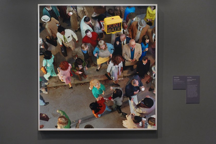 Installation view of the exhibition Photography: Real & Imagined at The Ian Potter Centre: NGV Australia, Melbourne showing Alex Prager's 'Crowd #11 (Cedar and Broad Street)' (2013)