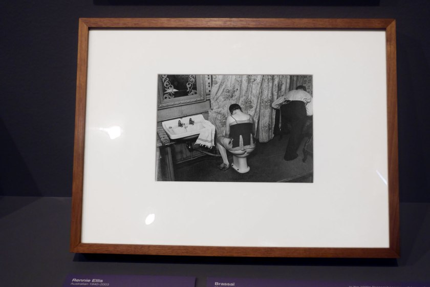 Installation view of the exhibition 'Photography: Real & Imagined' at The Ian Potter Centre: NGV Australia, Melbourne showing Brassaï's 'Washing up in a brothel, Rue Quincampoix (La Toilette, rue Quincampoix (Bidet))' (1932)