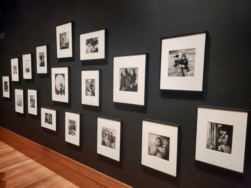 Installation view of the exhibition 'Arthur Tress: Rambles, Dreams, and Shadows' at the J. Paul Getty Museum, Los Angeles showing works from his 'Shadows' series