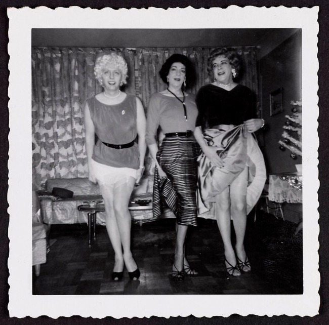 Unknown photographer (American) 'Susanna and two friends showing some leg in Susanna and Marie’s New York City apartment' 1960s