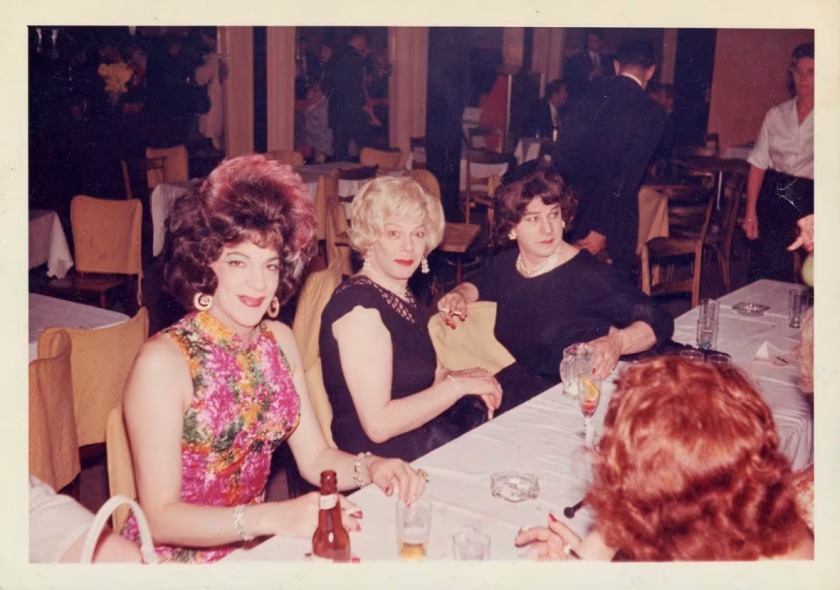 Unknown photographer (American) 'Susanna in a pink, green and yellow dress, sitting with friends' 1960s
