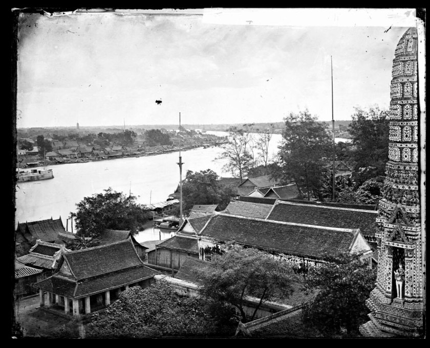 John Thomson (Scottish, 1837-1921) 'The Chao Phraya River and Rattanakosin Island from the Prang of Wat Arun' 1865