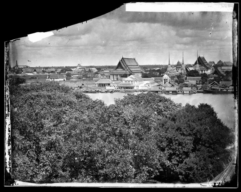 John Thomson (Scottish, 1837-1921) 'The Chao Phraya River and Rattanakosin Island from the Prang of Wat Arun' 1865