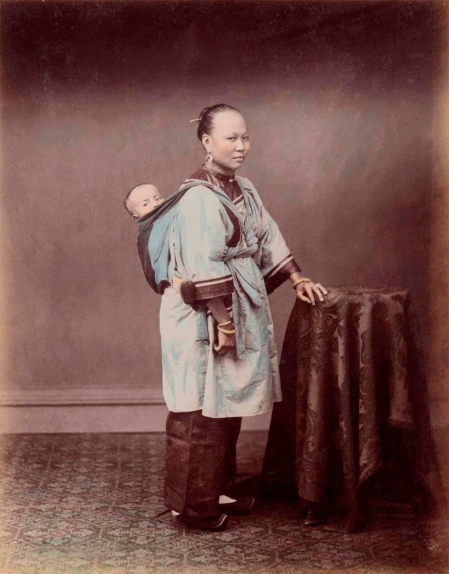 Pun Lun Studio. 'Portrait of Woman and Child' 1870s